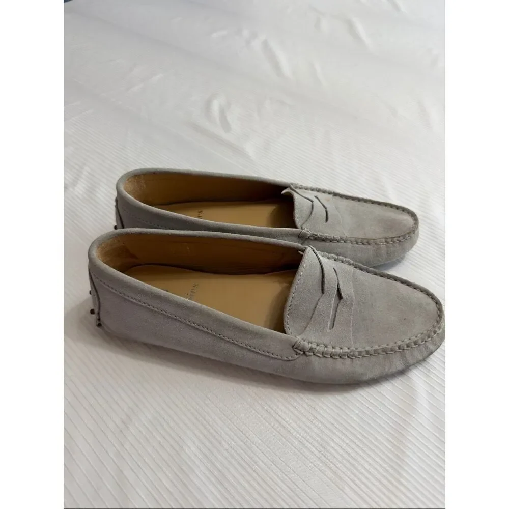 Bobbies Paris Grey Drivers Loafers Shoes Size 40 US 9